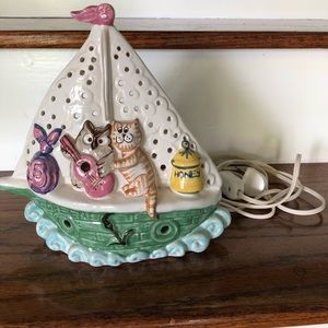 1994 Ceramic Owl and the Pussycat Night Light